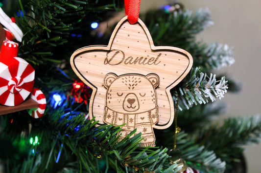 Adorno de Navidad en forma de estrella, bola de Navidad para el árbol, varios modelos