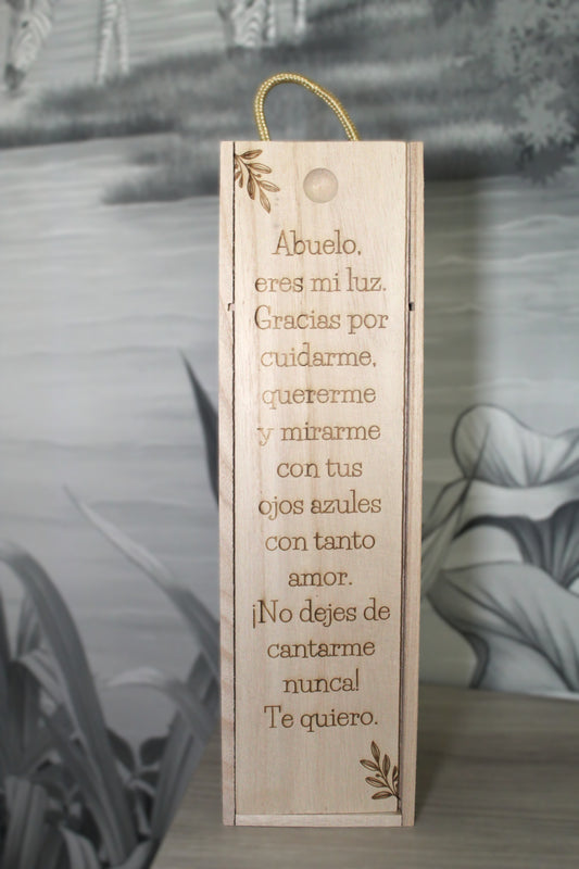 Caja personalizada para botella de vino