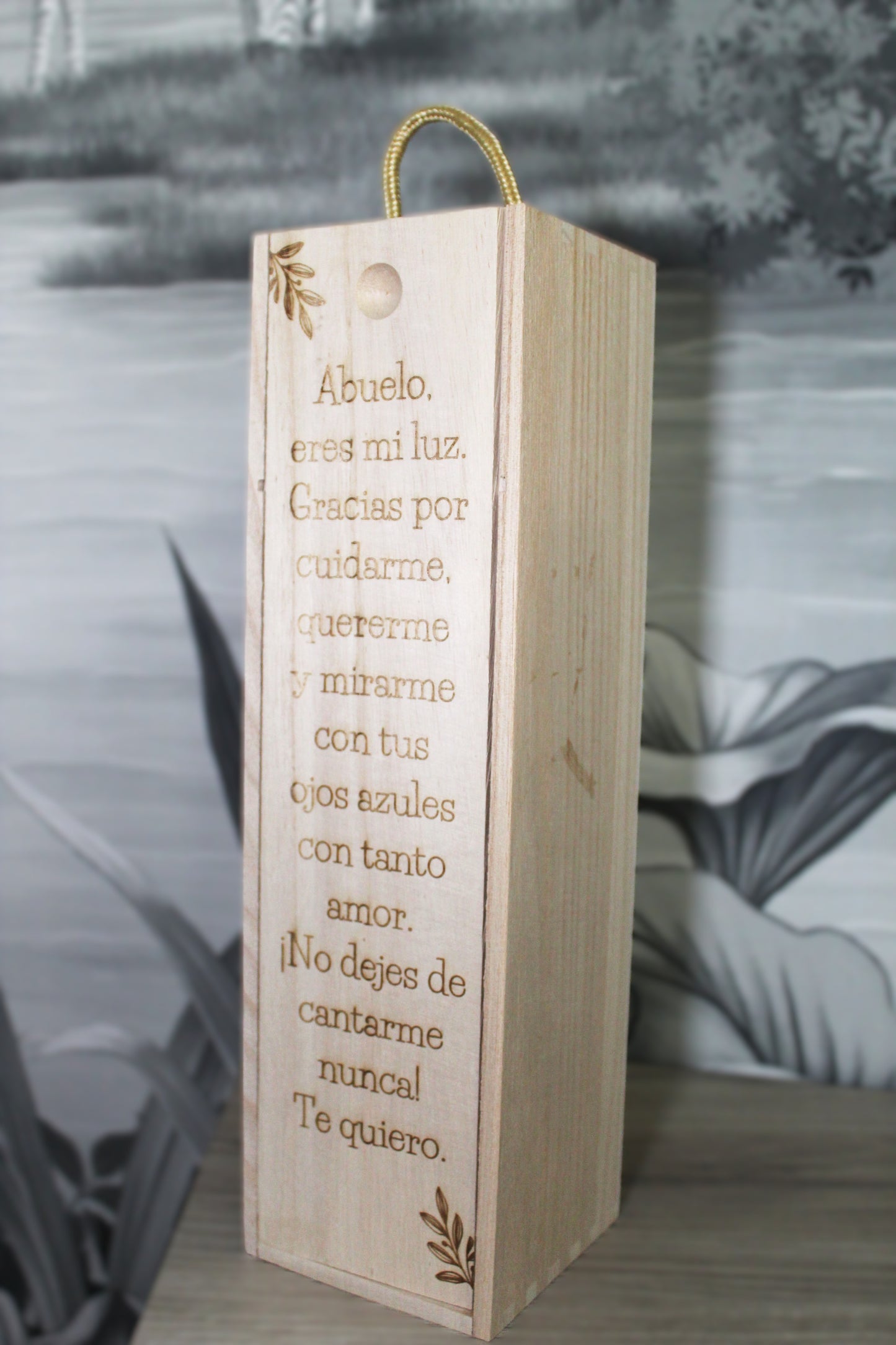 Caja personalizada para botella de vino