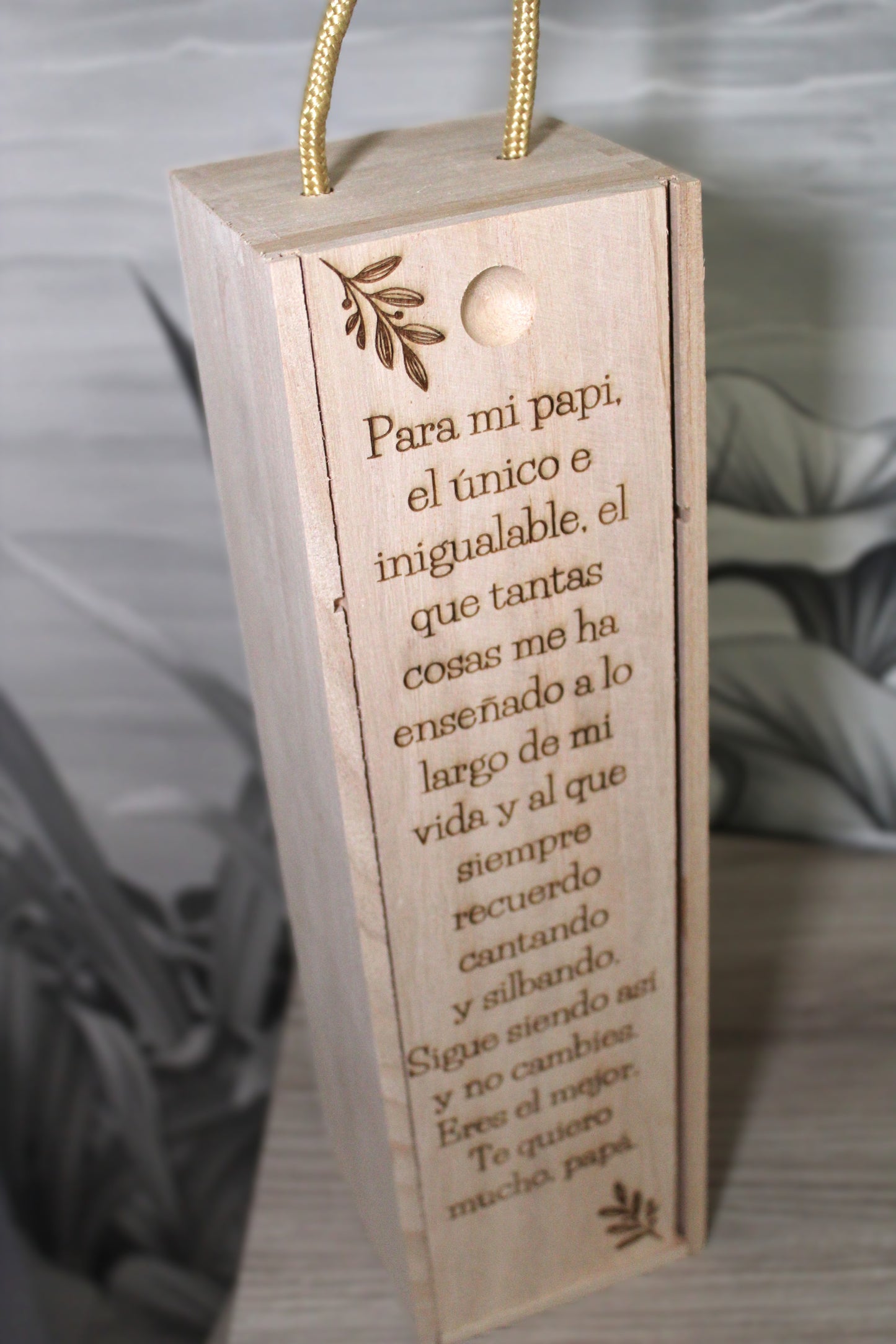 Caja personalizada para botella de vino
