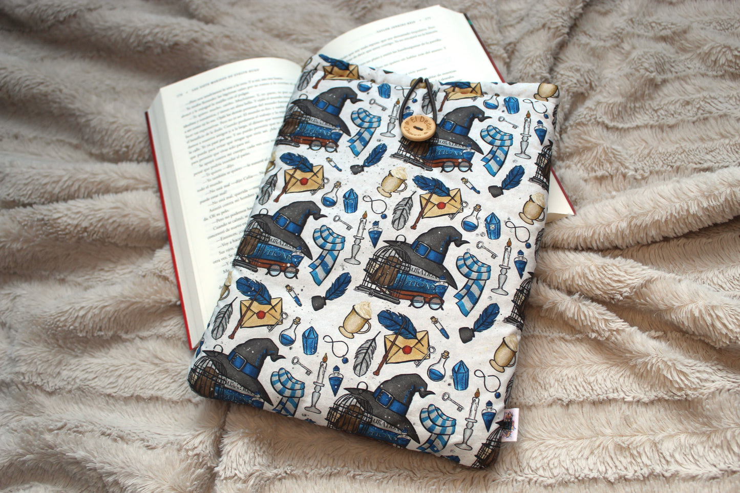 Funda literaria Harry Potter (blanca)