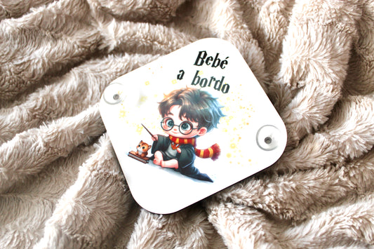 Cartel Bebé a bordo Harry Potter para el coche