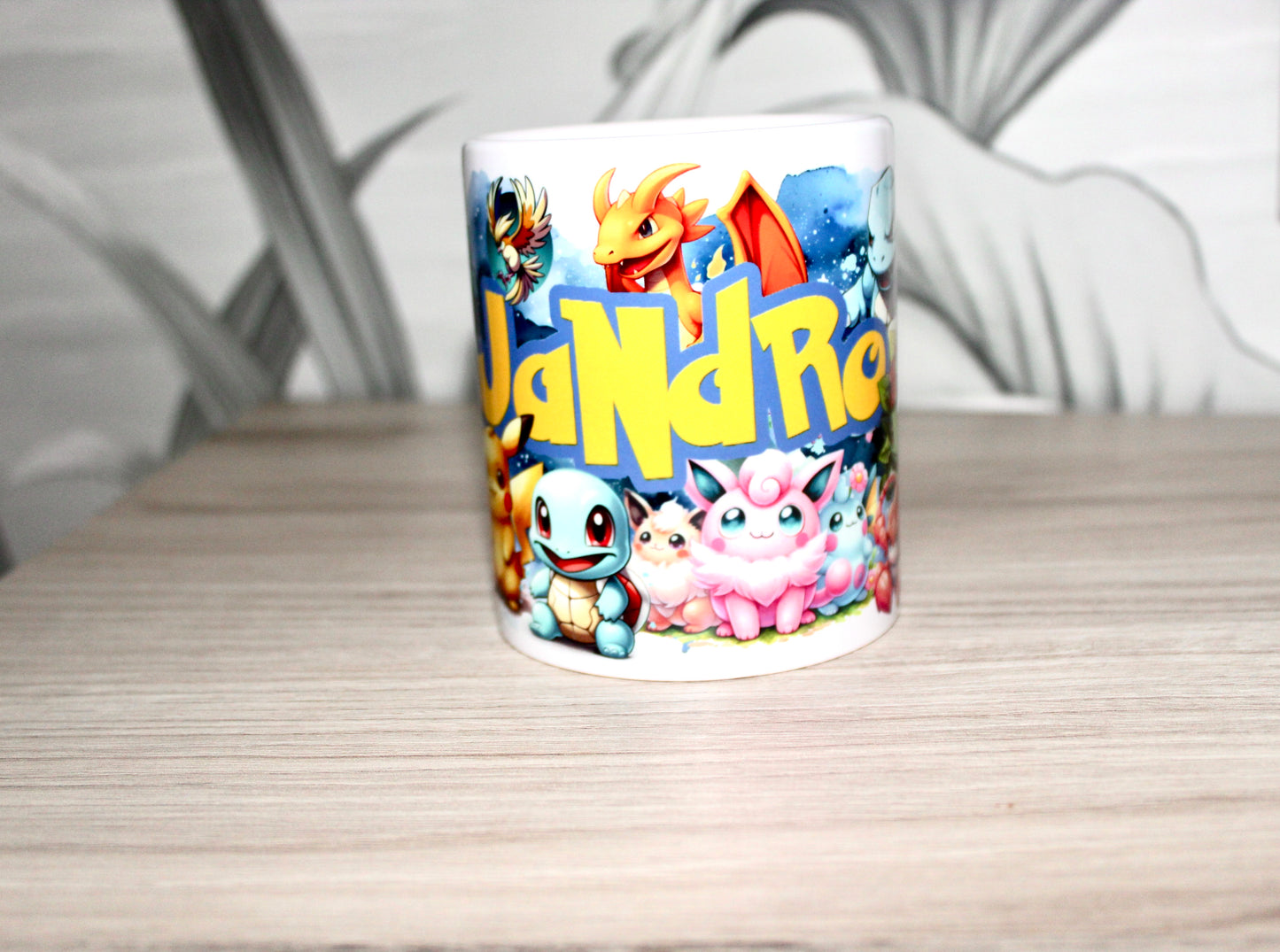 Personalized Pokemon mug with name