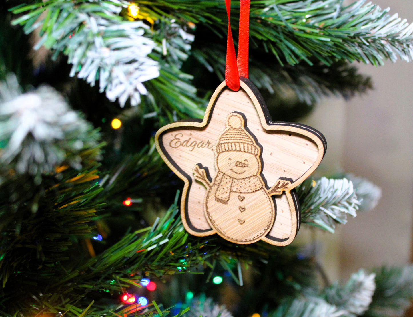 Adorno de Navidad en forma de estrella, bola de Navidad para el árbol, varios modelos