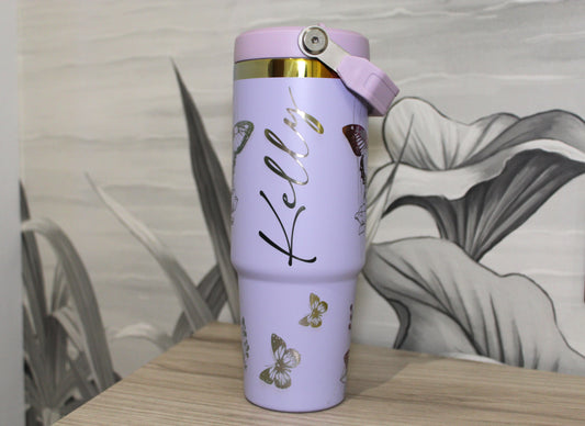 Termo iridiscente personalizado con nombre