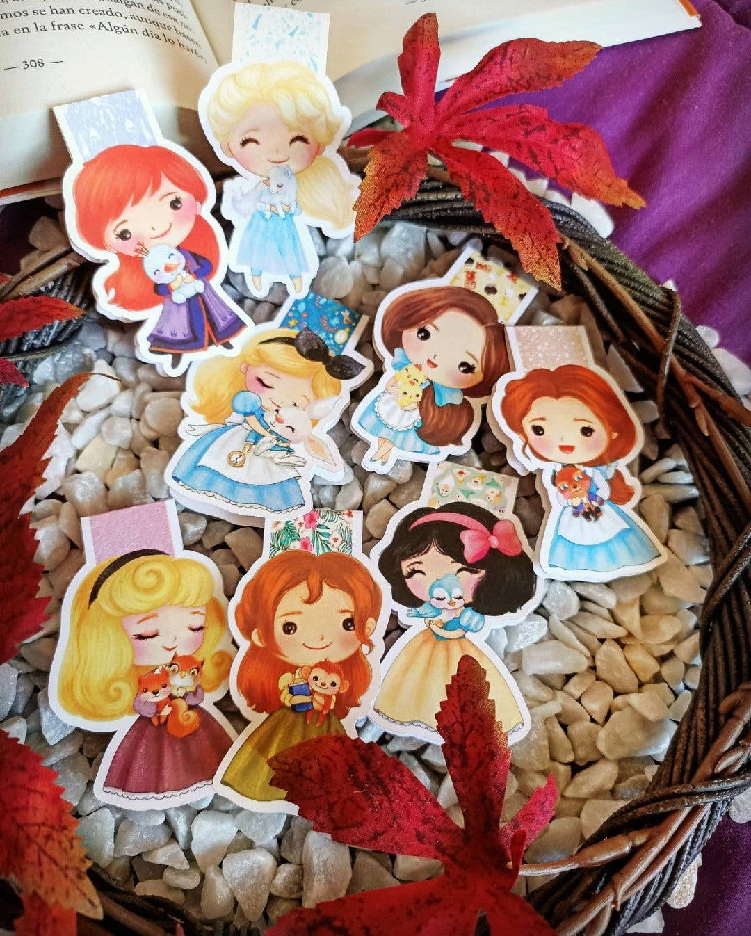 Marcapáginas de las princesas de Disney