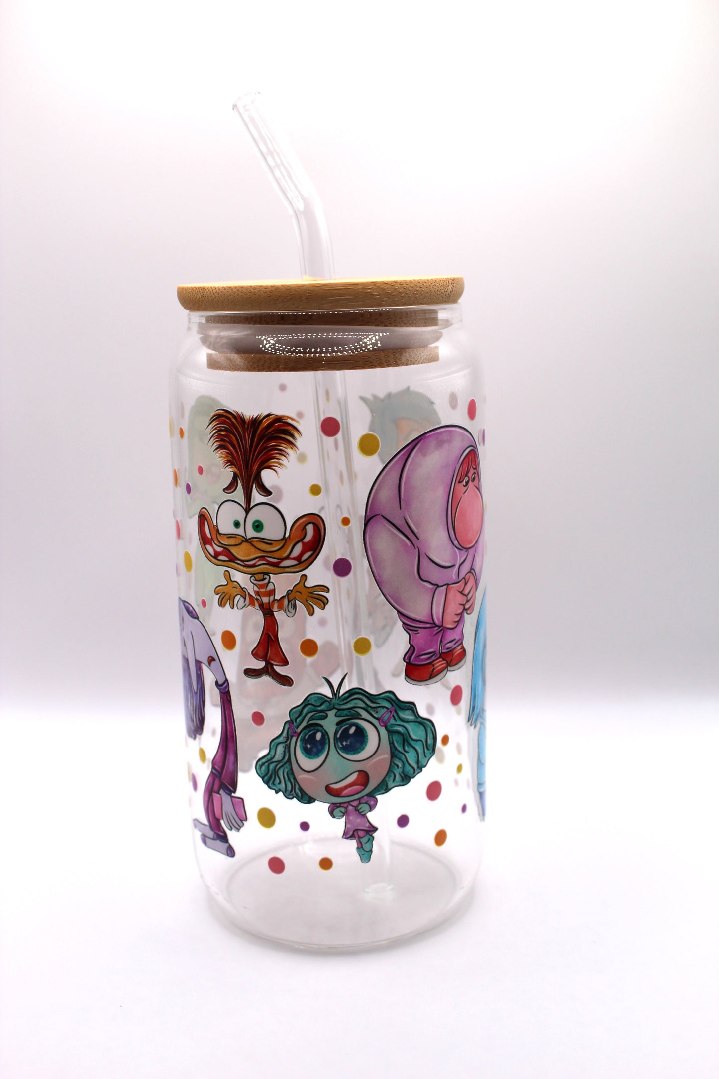 Vaso de cristal - Diseño Del revés con tapa