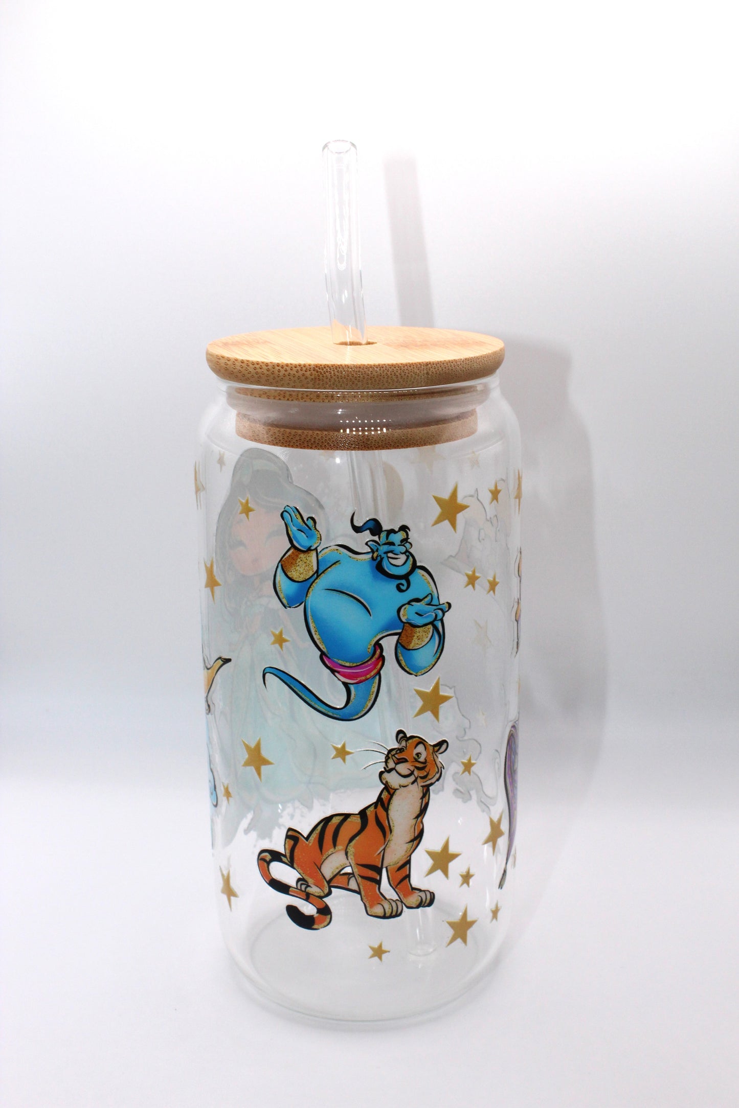 Vaso de cristal - Diseño Jasmín con tapa