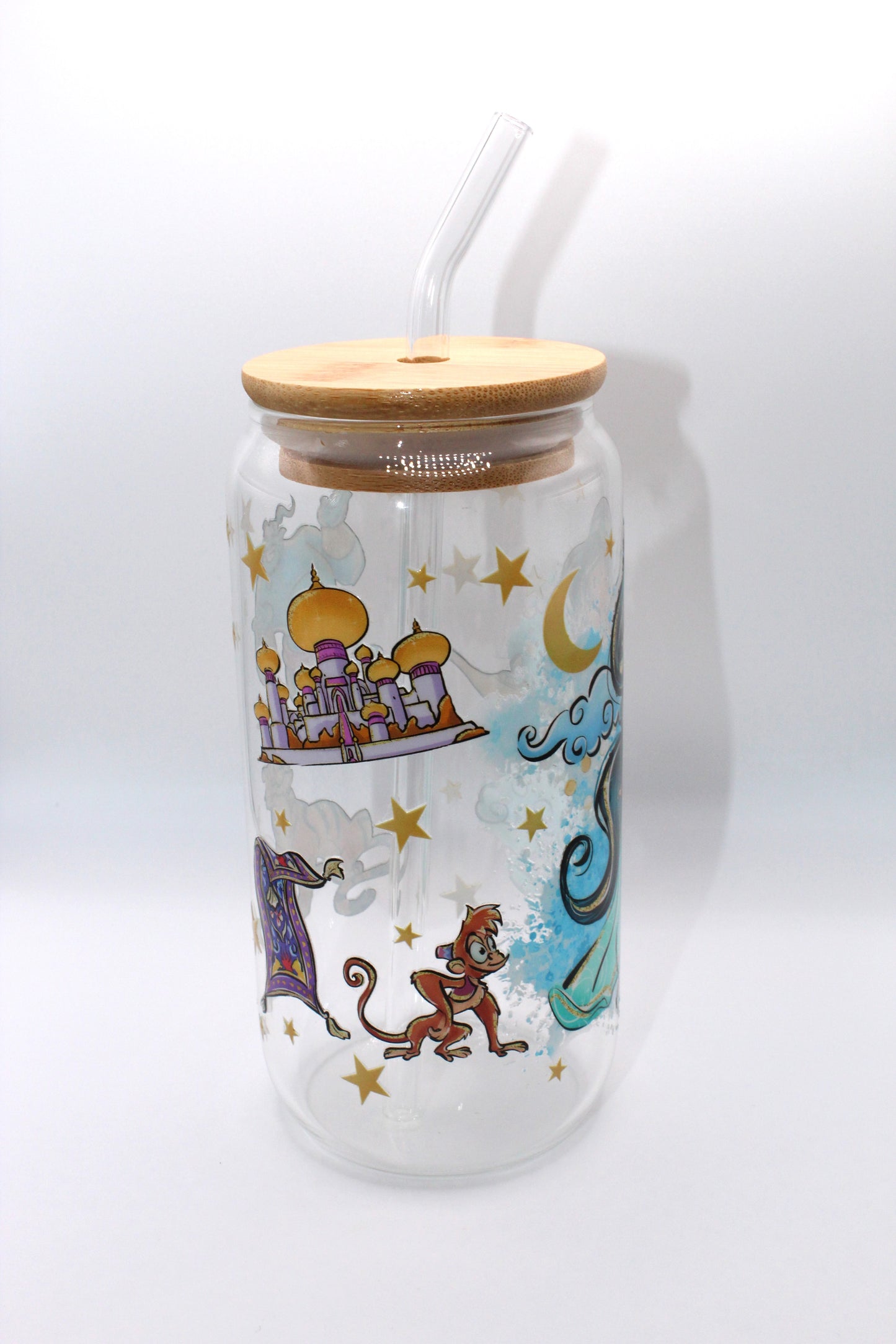 Vaso de cristal - Diseño Jasmín con tapa