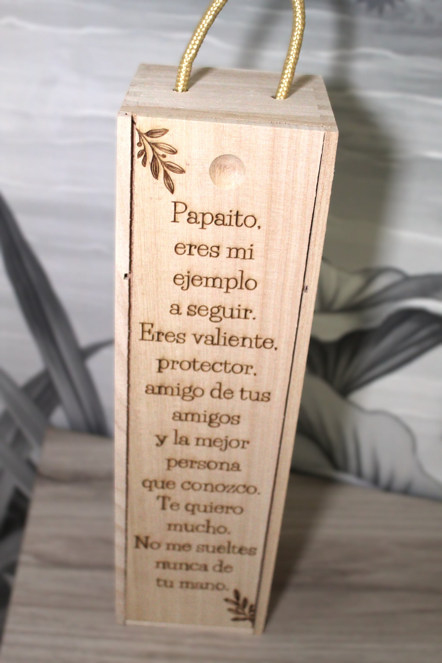Caja personalizada para botella de vino