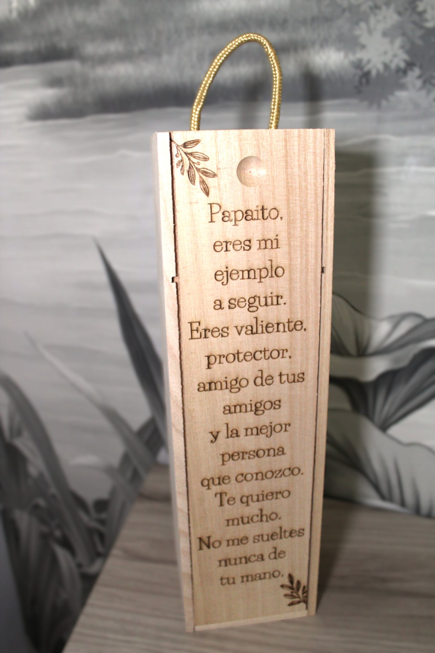 Caja personalizada para botella de vino
