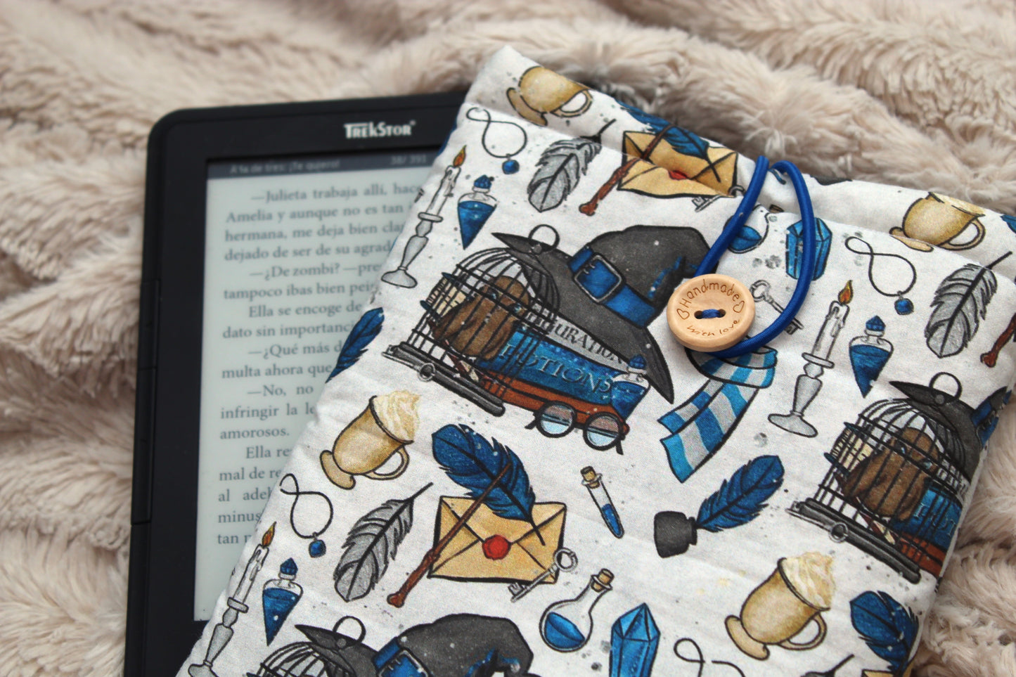 Funda literaria Harry Potter (blanca)