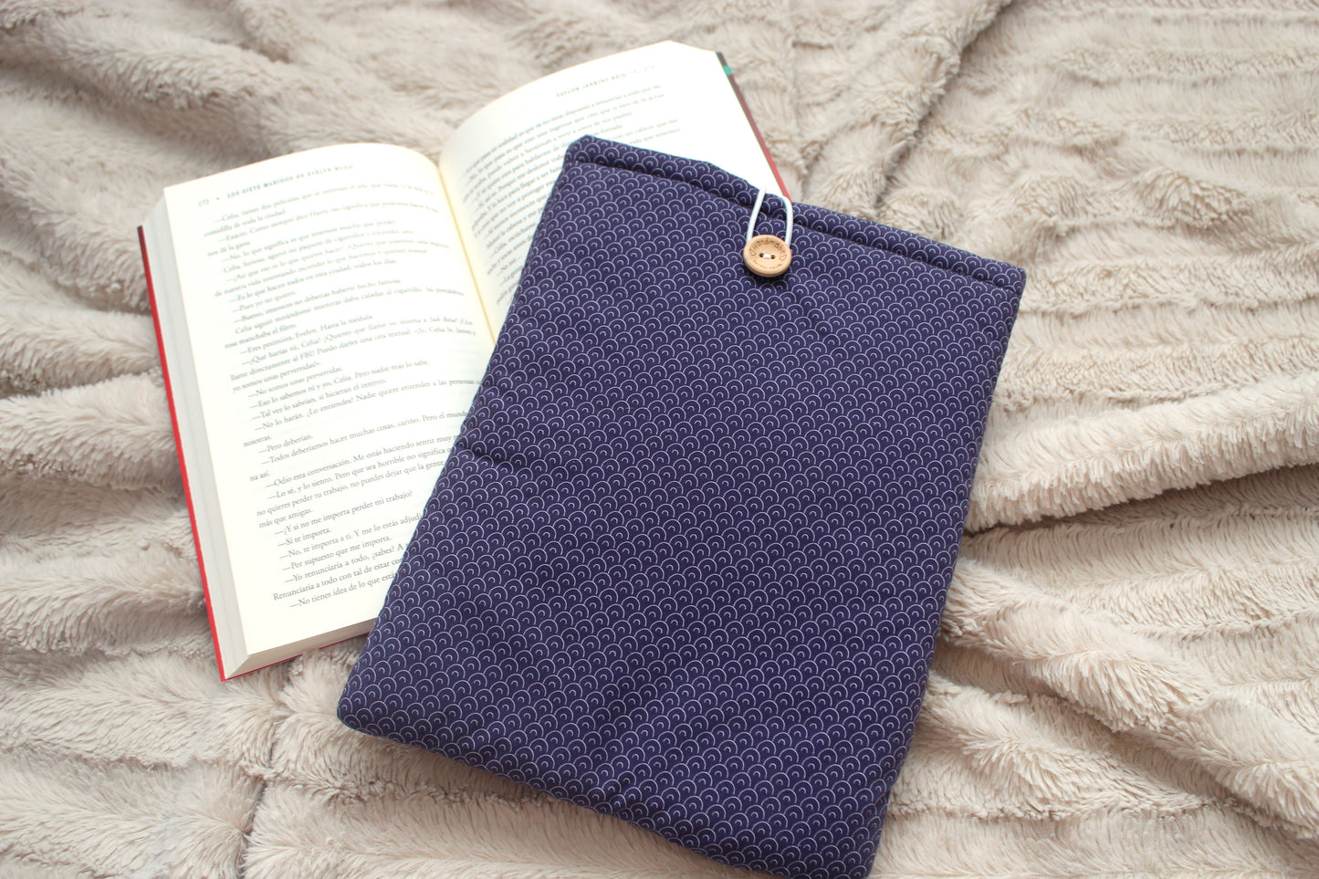 Funda literaria azul