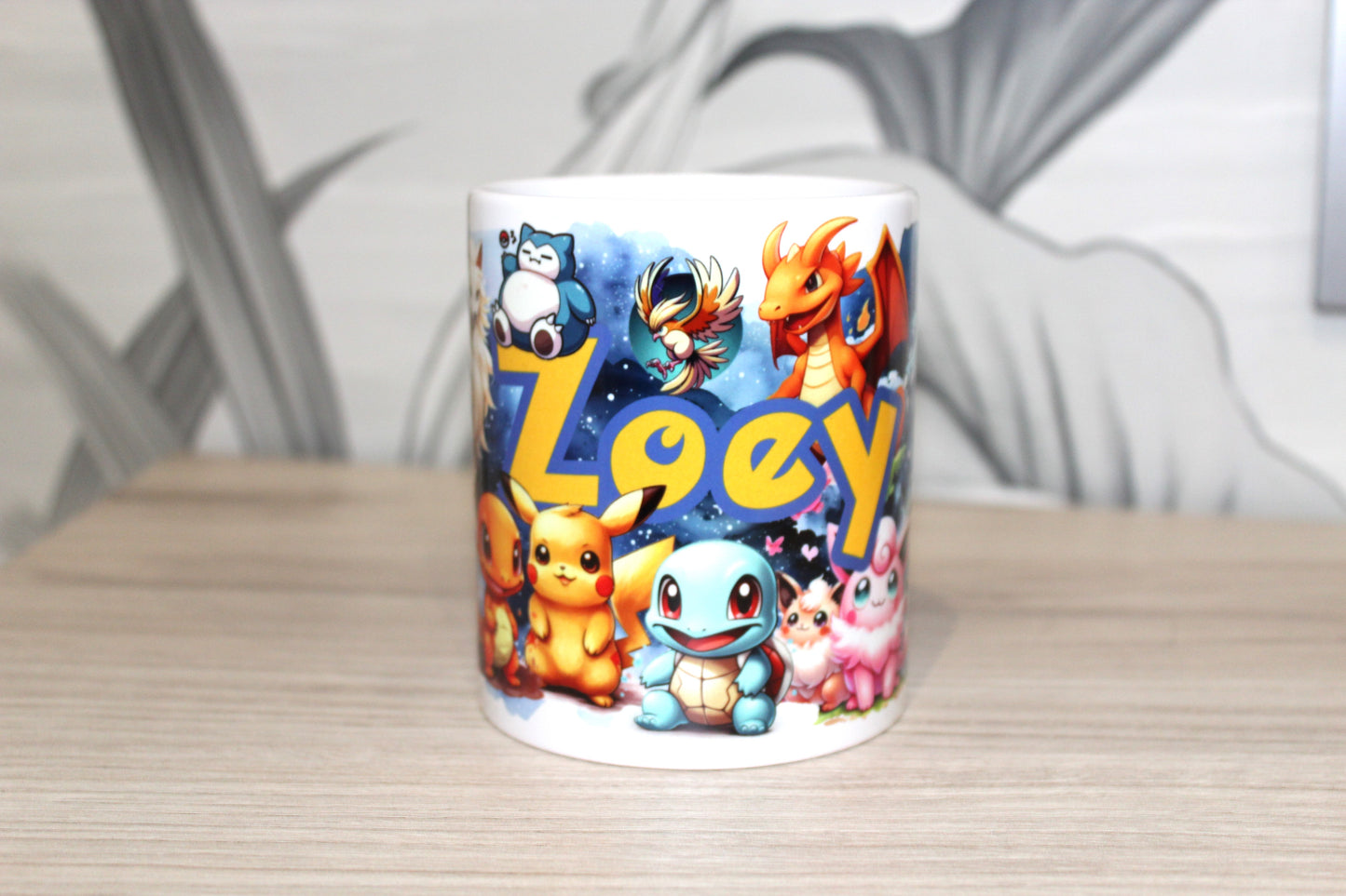 Personalized Pokemon mug with name