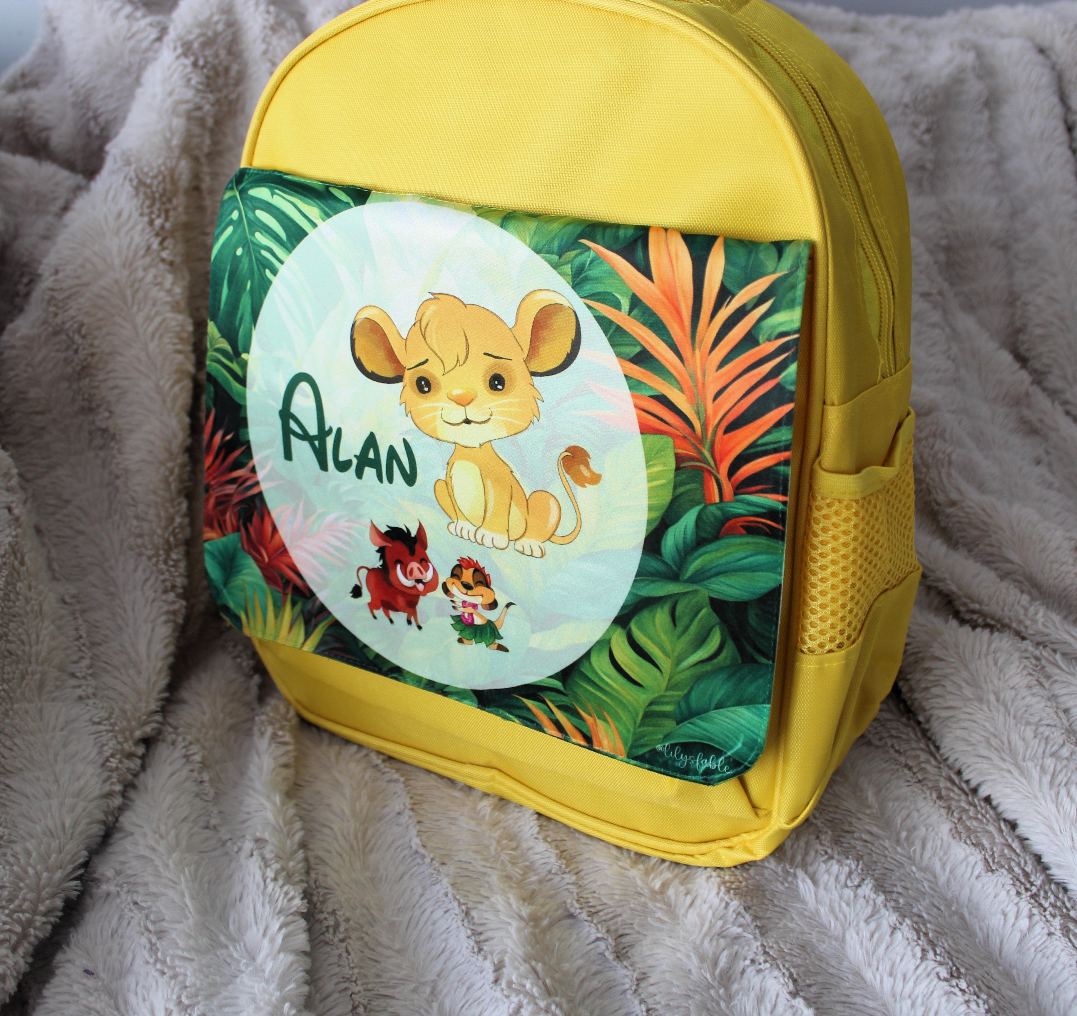 Mochila infantil de El Rey León personalizada – Lily's Fable