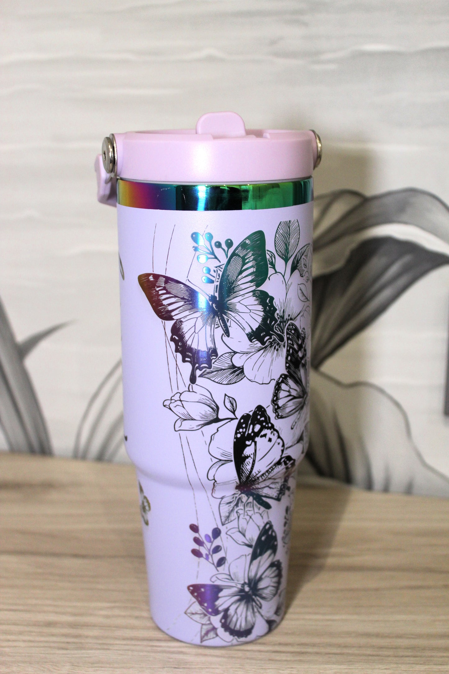 Termo iridiscente personalizado con nombre