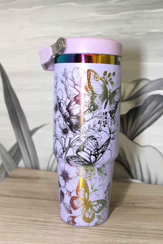 Termo iridiscente personalizado con nombre