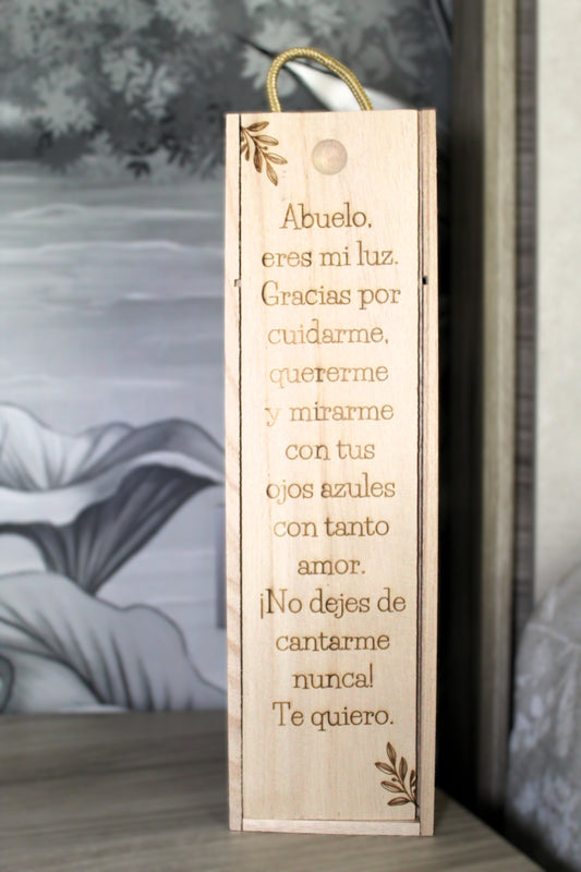 Caja personalizada para botella de vino