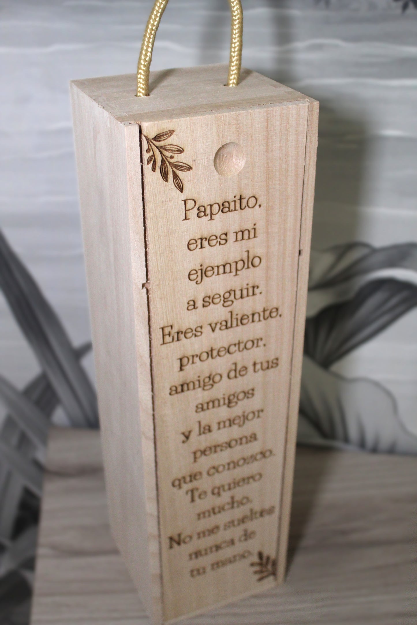 Caja personalizada para botella de vino